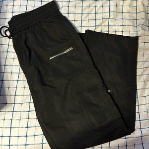 Black Drawstring Cargo Pants